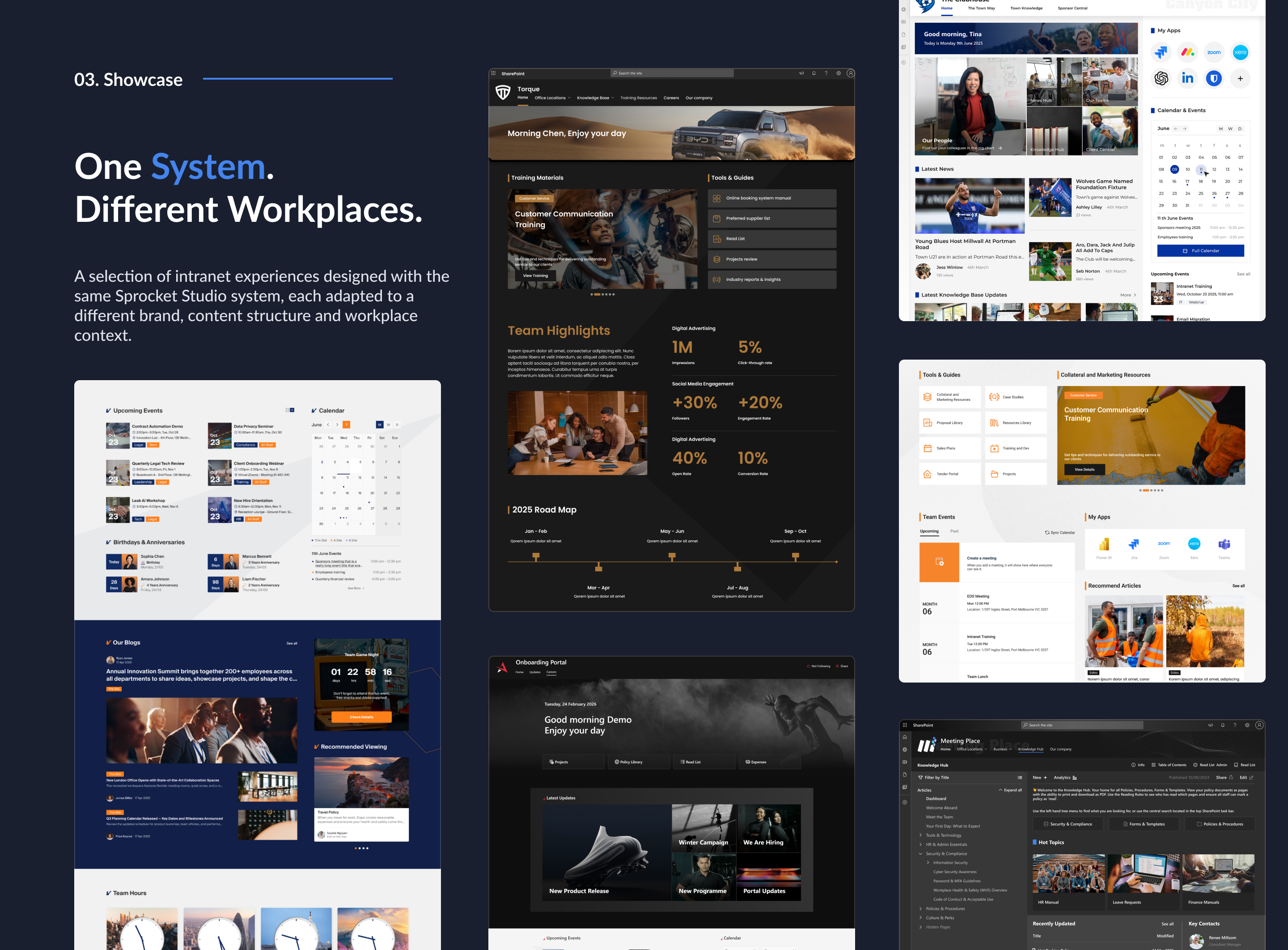 Showcase — one system, different workplaces